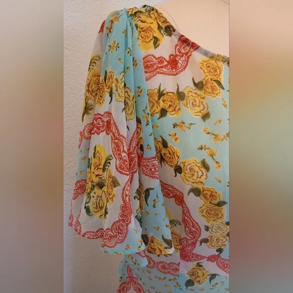 SALE NWT De La Vali Sheer Dress - Picture 3 of 13